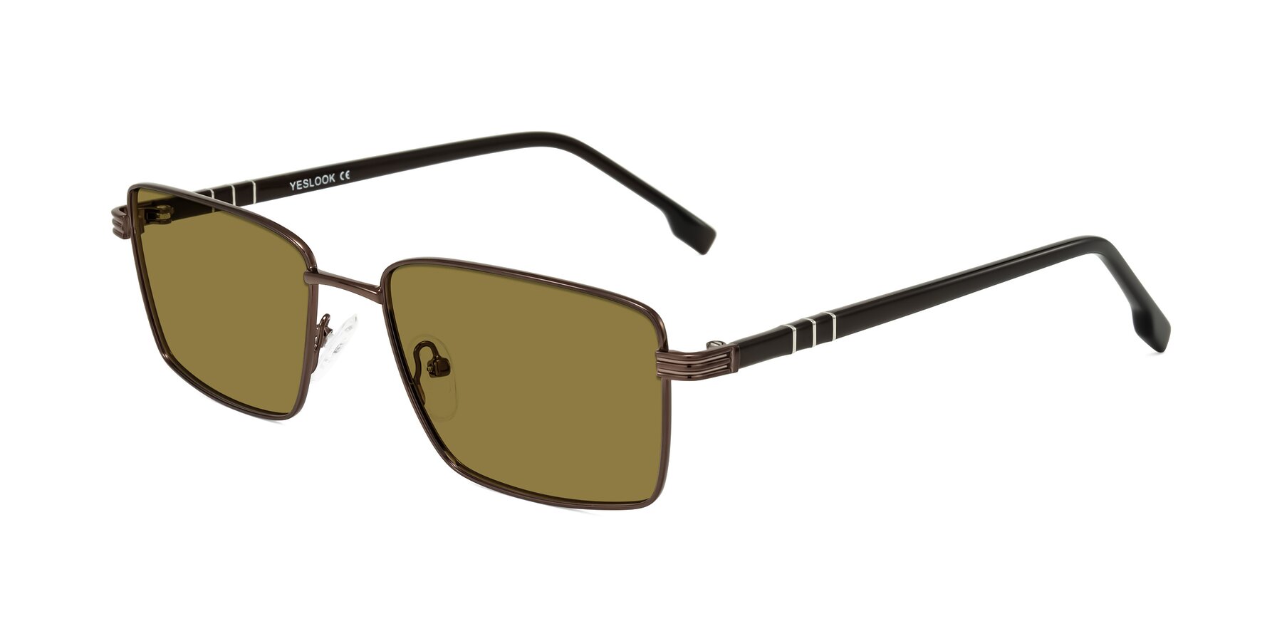 Angle of Raiyah in Bronze/Dark Brown with Brown Polarized Lenses