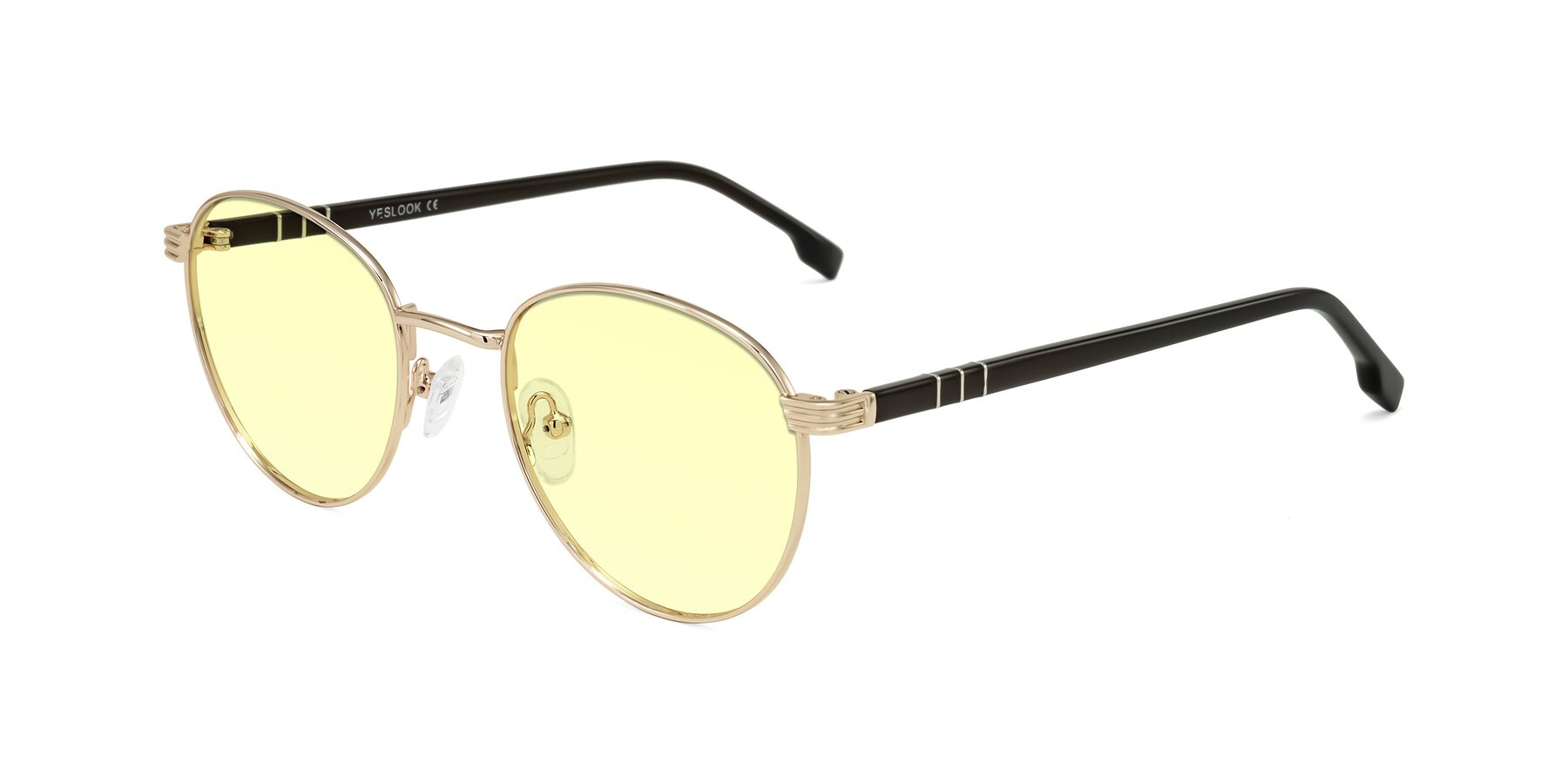 Angle of Orozco in Gold/Dark Brown with Light Yellow Tinted Lenses