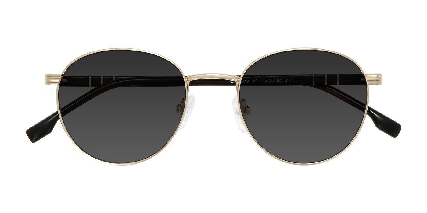 Orozco - Gold/Dark Brown Tinted Sunglasses