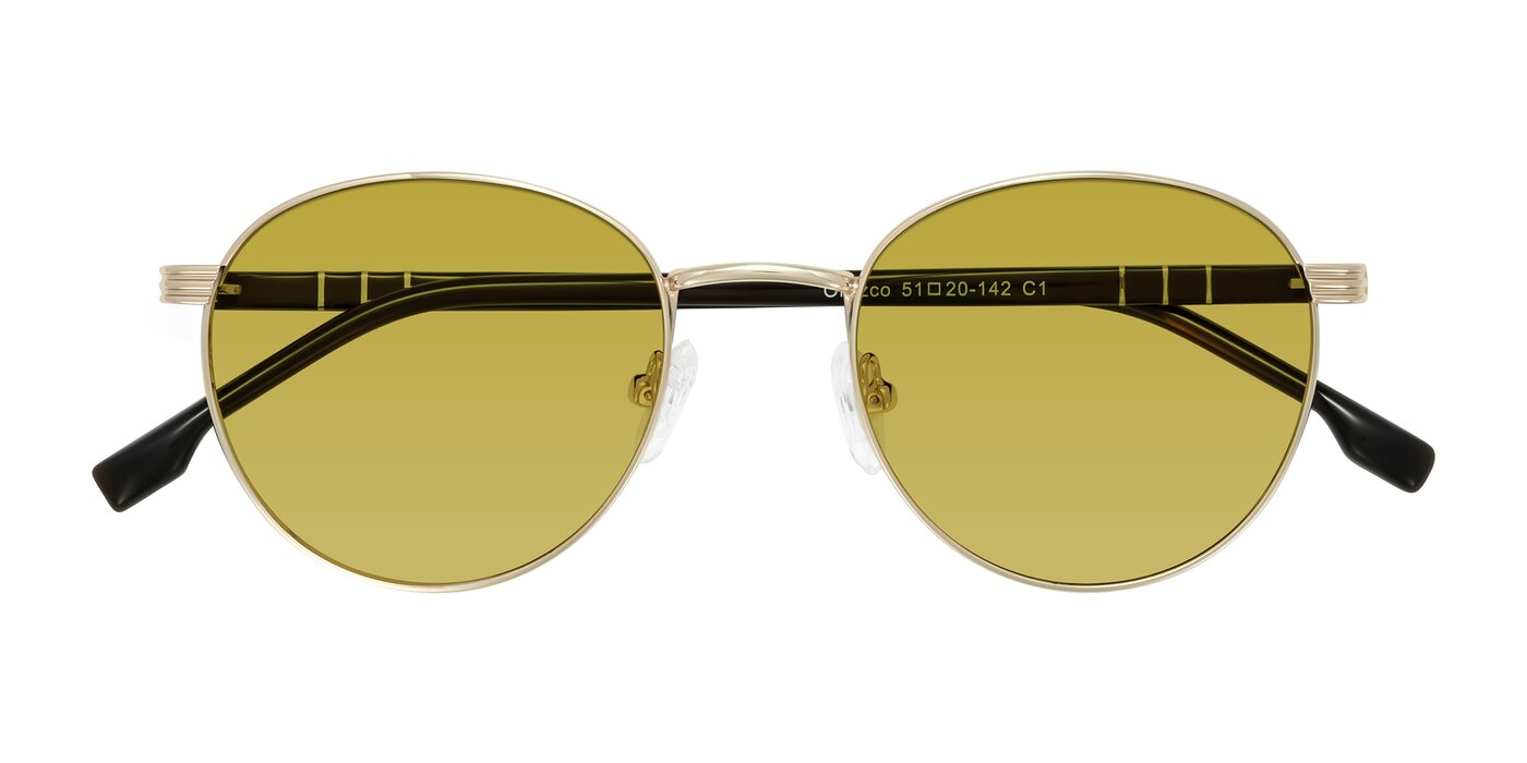 Orozco - Gold/Dark Brown Tinted Sunglasses