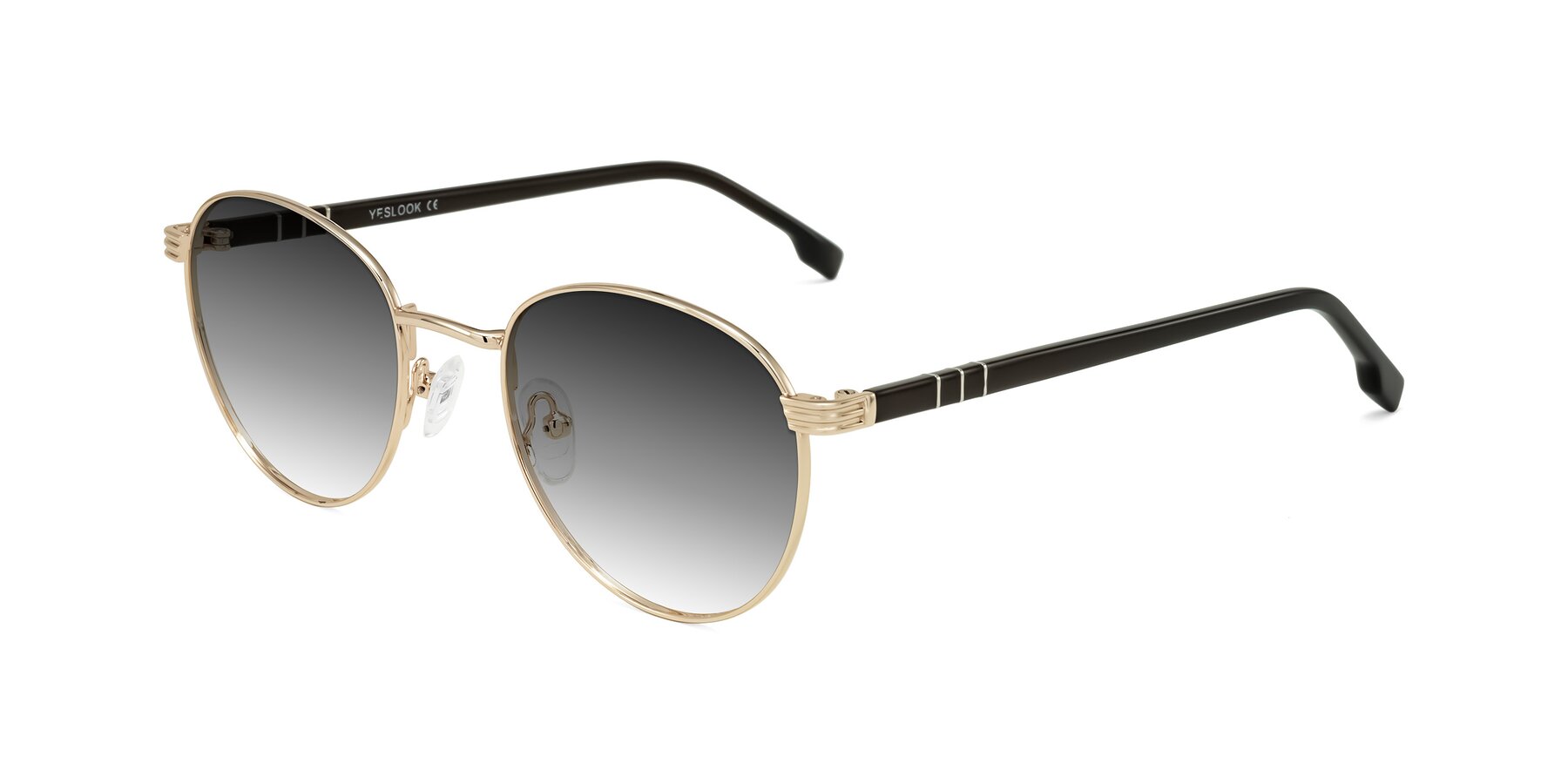 Angle of Orozco in Gold/Dark Brown with Gray Gradient Lenses