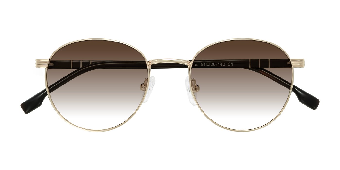 Orozco - Gold/Dark Brown Gradient Sunglasses