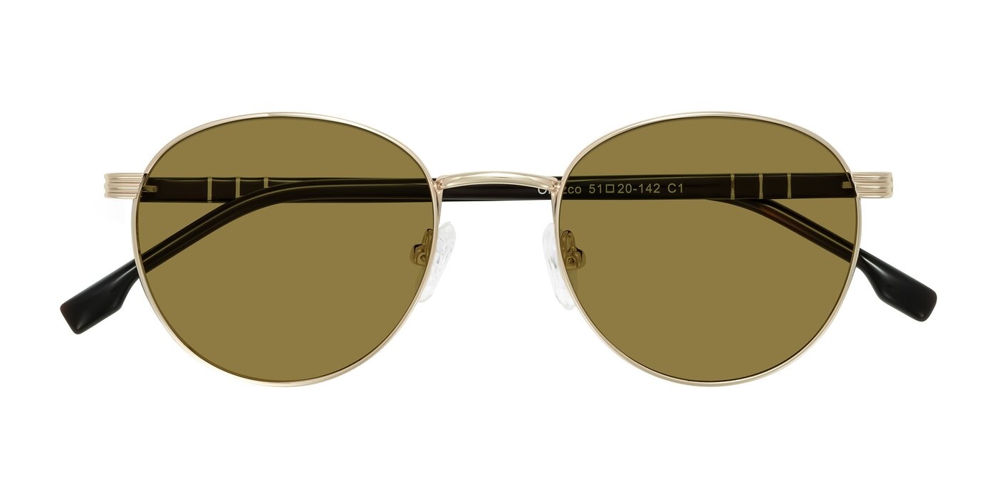 Orozco - Gold/Dark Brown Polarized Sunglasses