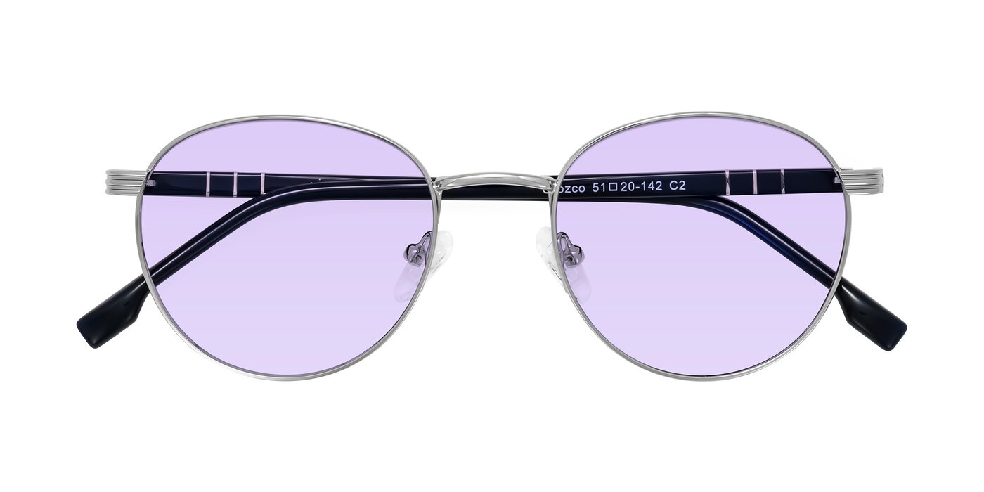 Orozco - Silver/Dark Blue Tinted Sunglasses