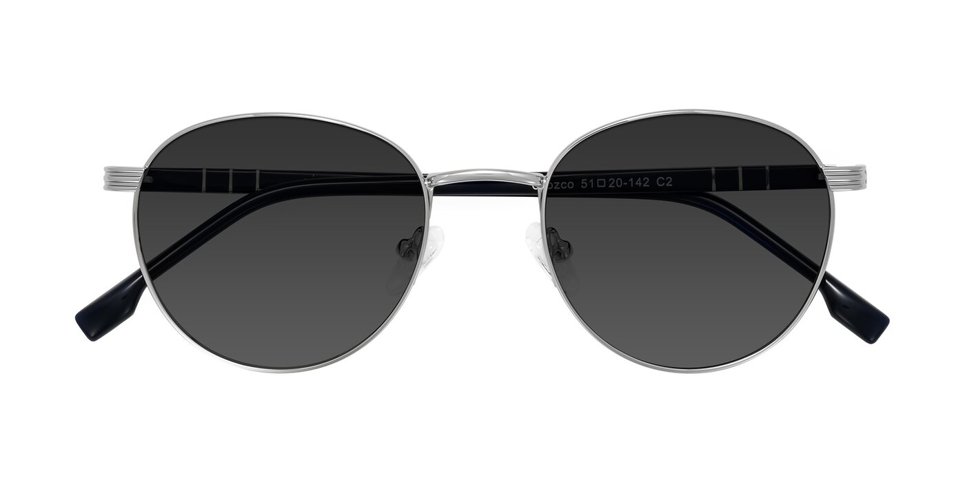 Orozco - Silver/Dark Blue Tinted Sunglasses