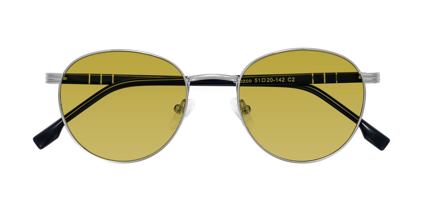 Orozco - Silver/Dark Blue Tinted Sunglasses