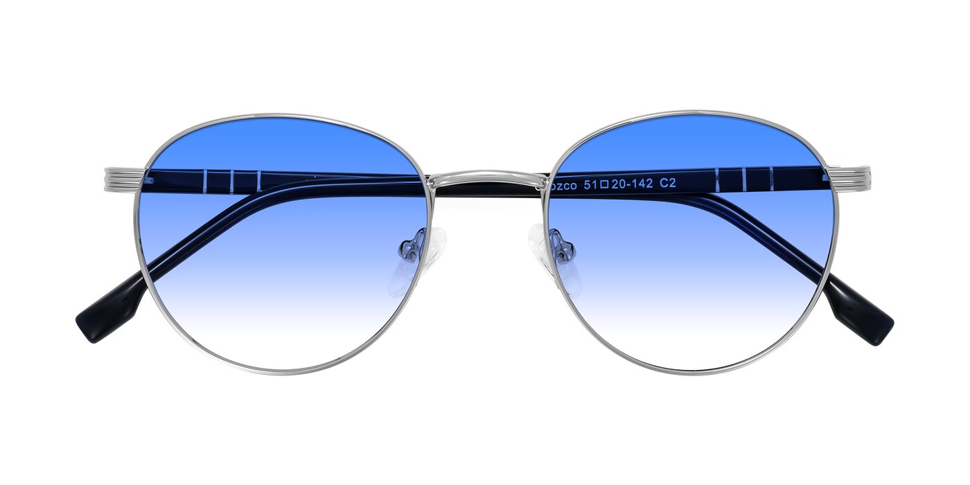 Orozco - Silver/Dark Blue Gradient Sunglasses
