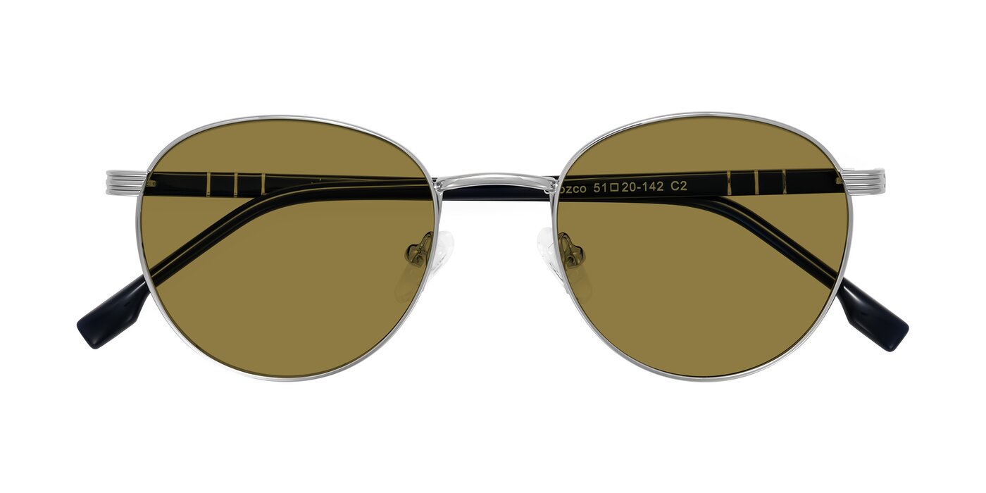 Orozco - Silver/Dark Blue Polarized Sunglasses