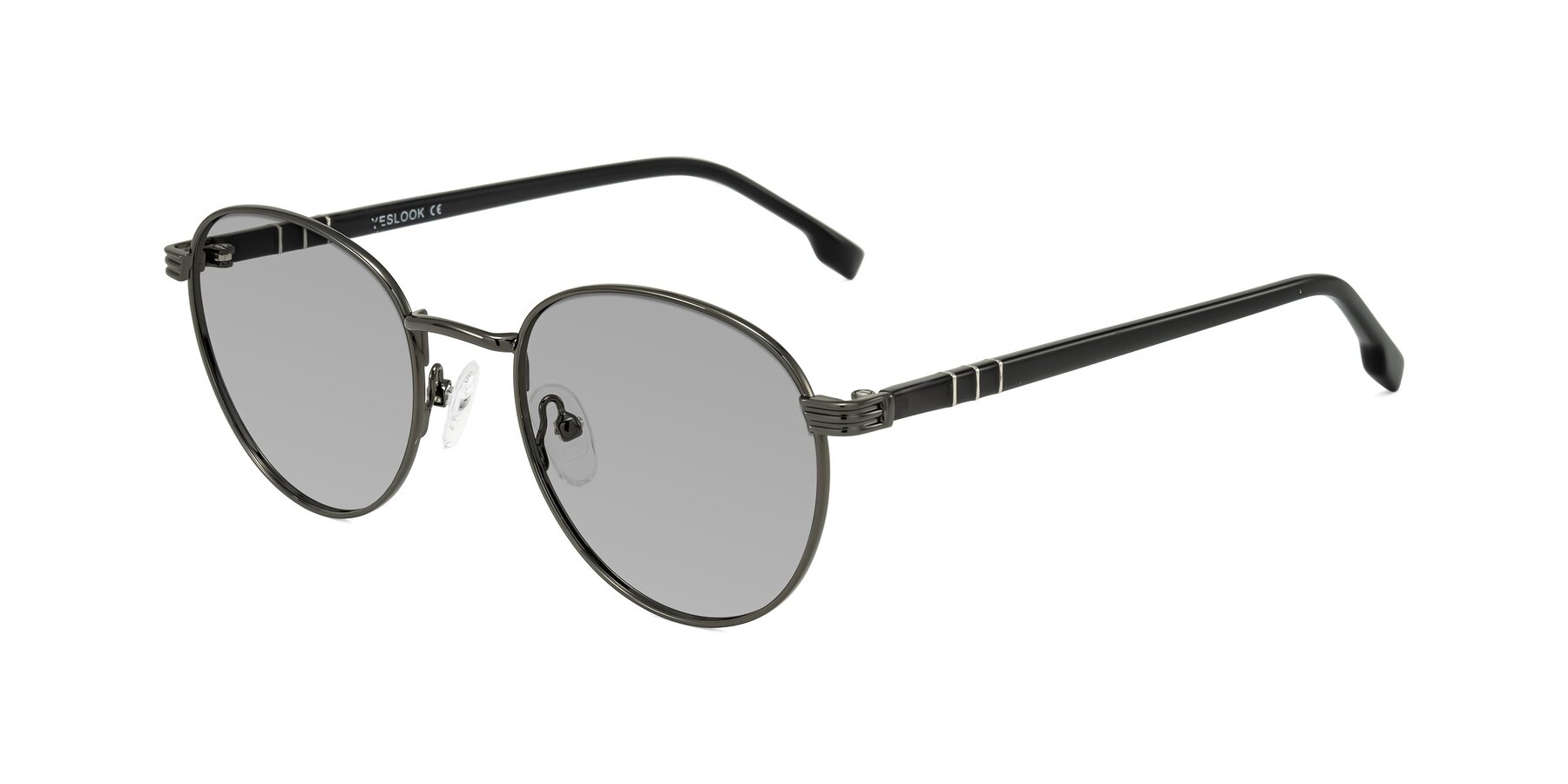 Angle of Orozco in Gunmetal/Dark Gray with Light Gray Tinted Lenses