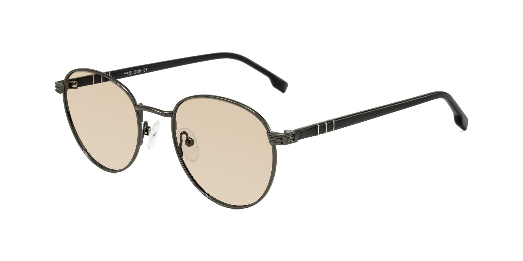 Angle of Orozco in Gunmetal/Dark Gray with Light Brown Tinted Lenses