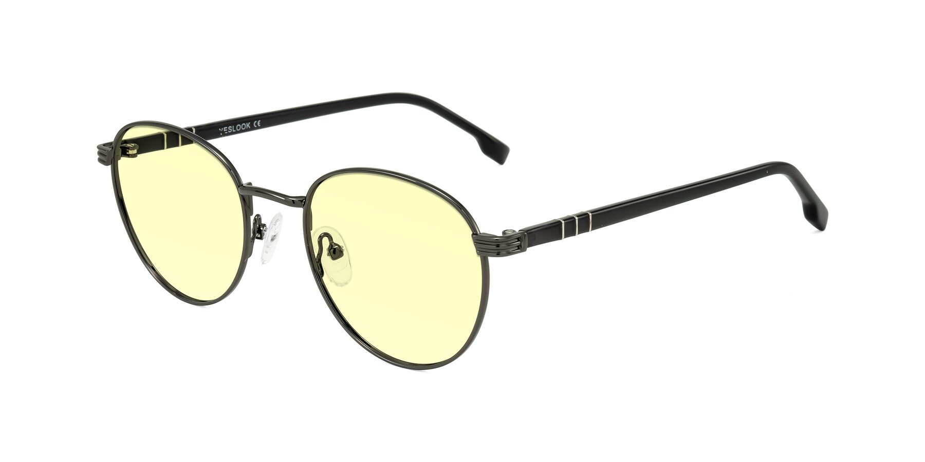 Angle of Orozco in Gunmetal/Dark Gray with Light Yellow Tinted Lenses