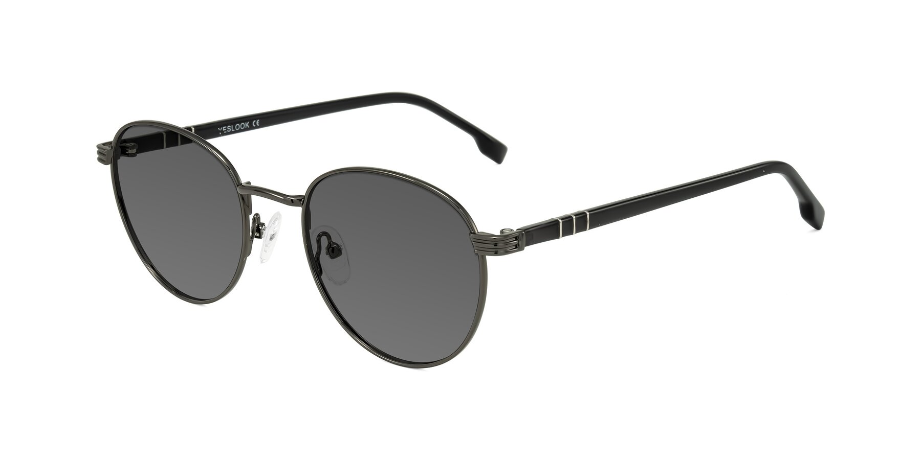 Angle of Orozco in Gunmetal/Dark Gray with Medium Gray Tinted Lenses