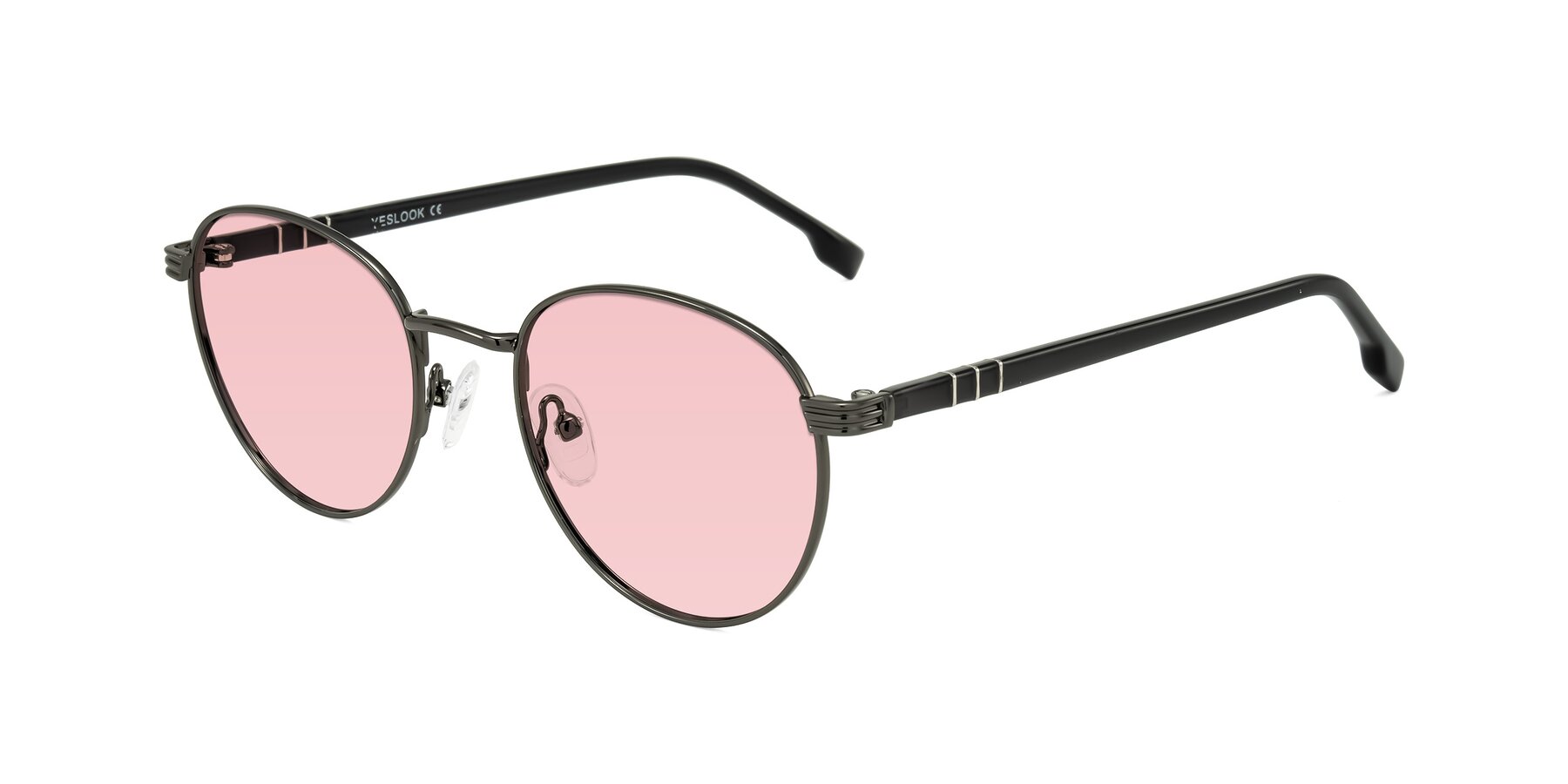 Angle of Orozco in Gunmetal/Dark Gray with Light Garnet Tinted Lenses