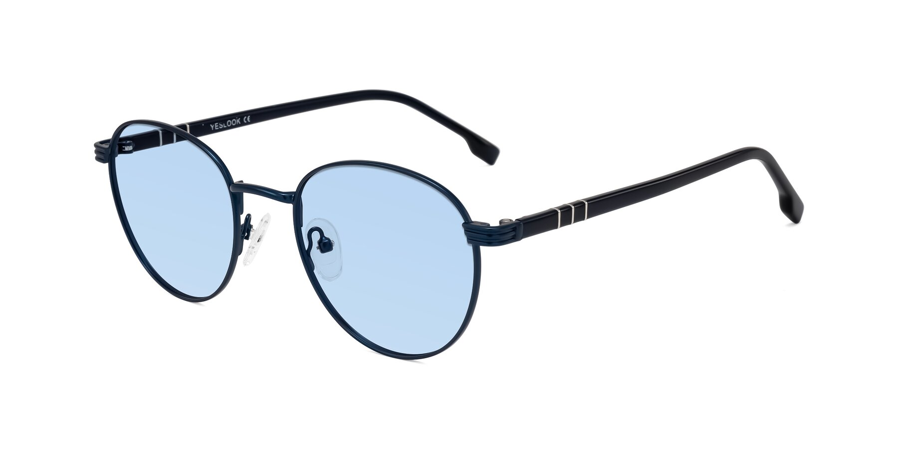 Angle of Orozco in Matte Blue/Blue with Light Blue Tinted Lenses