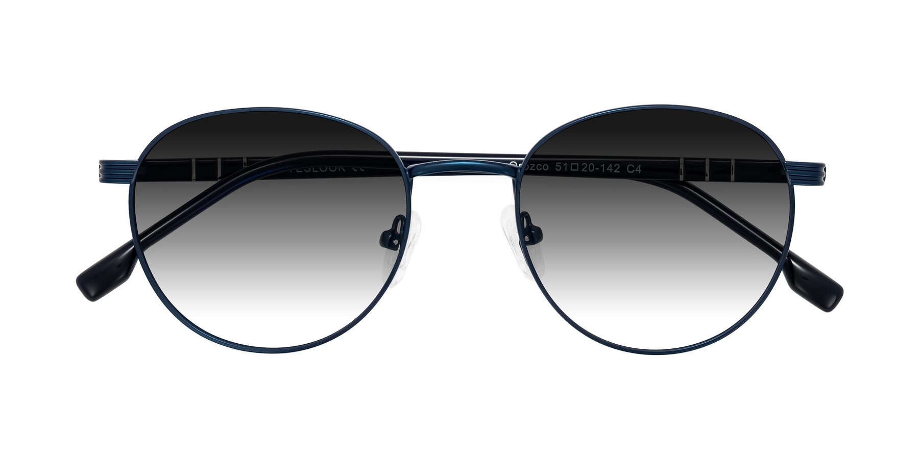 Folded Front of Orozco in Matte Blue/Blue with Gray Gradient Lenses