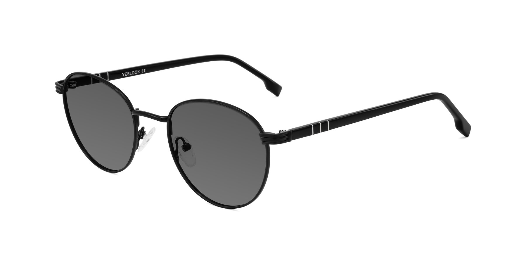 Angle of Orozco in Matte Black/Black with Medium Gray Tinted Lenses