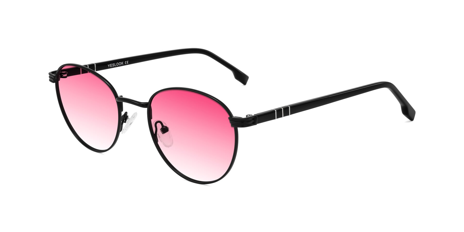 Angle of Orozco in Matte Black/Black with Pink Gradient Lenses