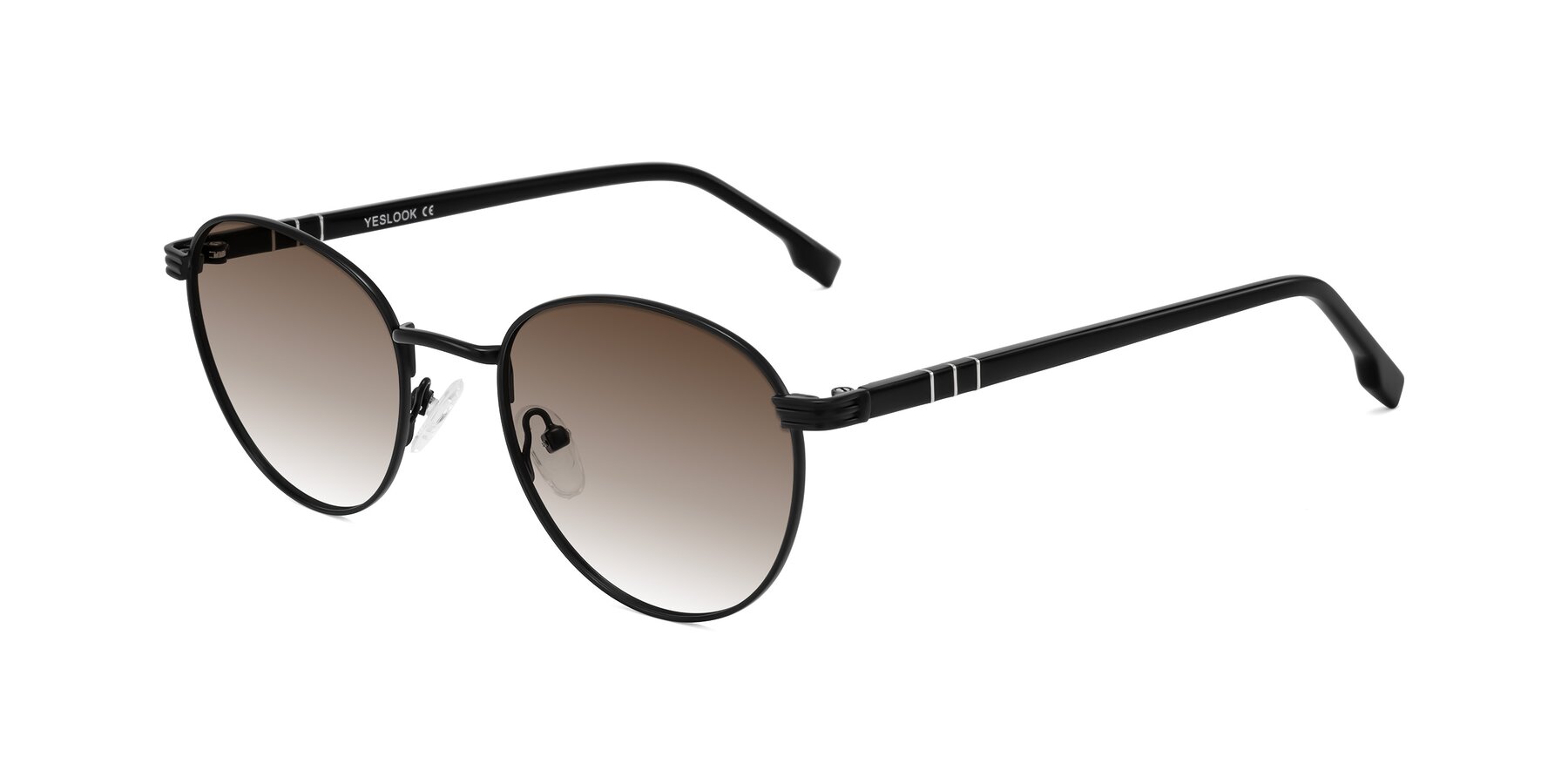 Angle of Orozco in Matte Black/Black with Brown Gradient Lenses