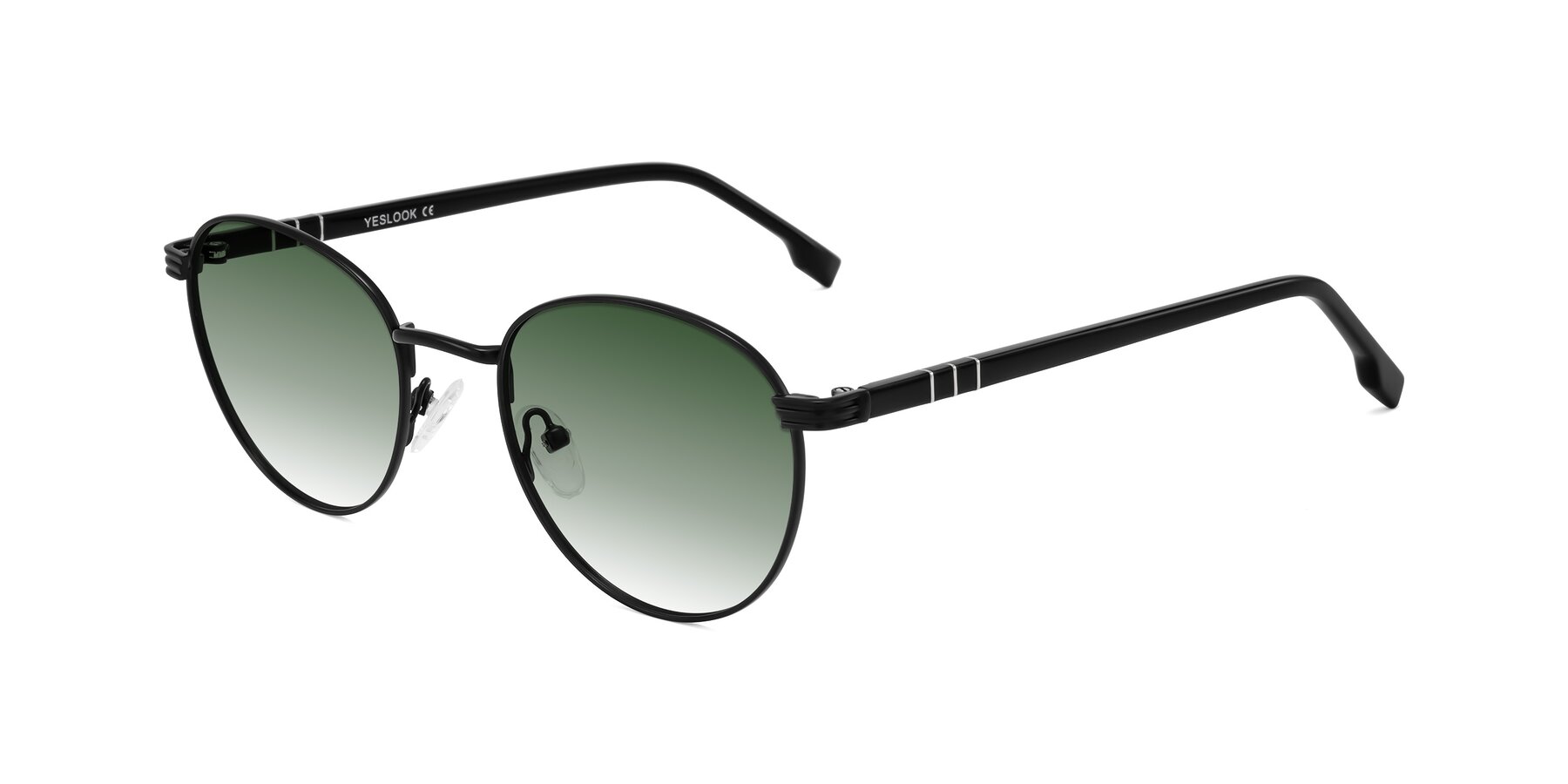 Angle of Orozco in Matte Black/Black with Green Gradient Lenses
