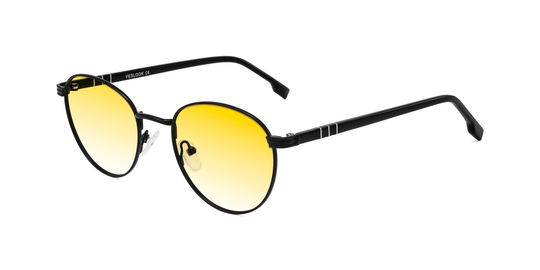 Angle of Orozco in Matte Black/Black with Yellow Gradient Lenses