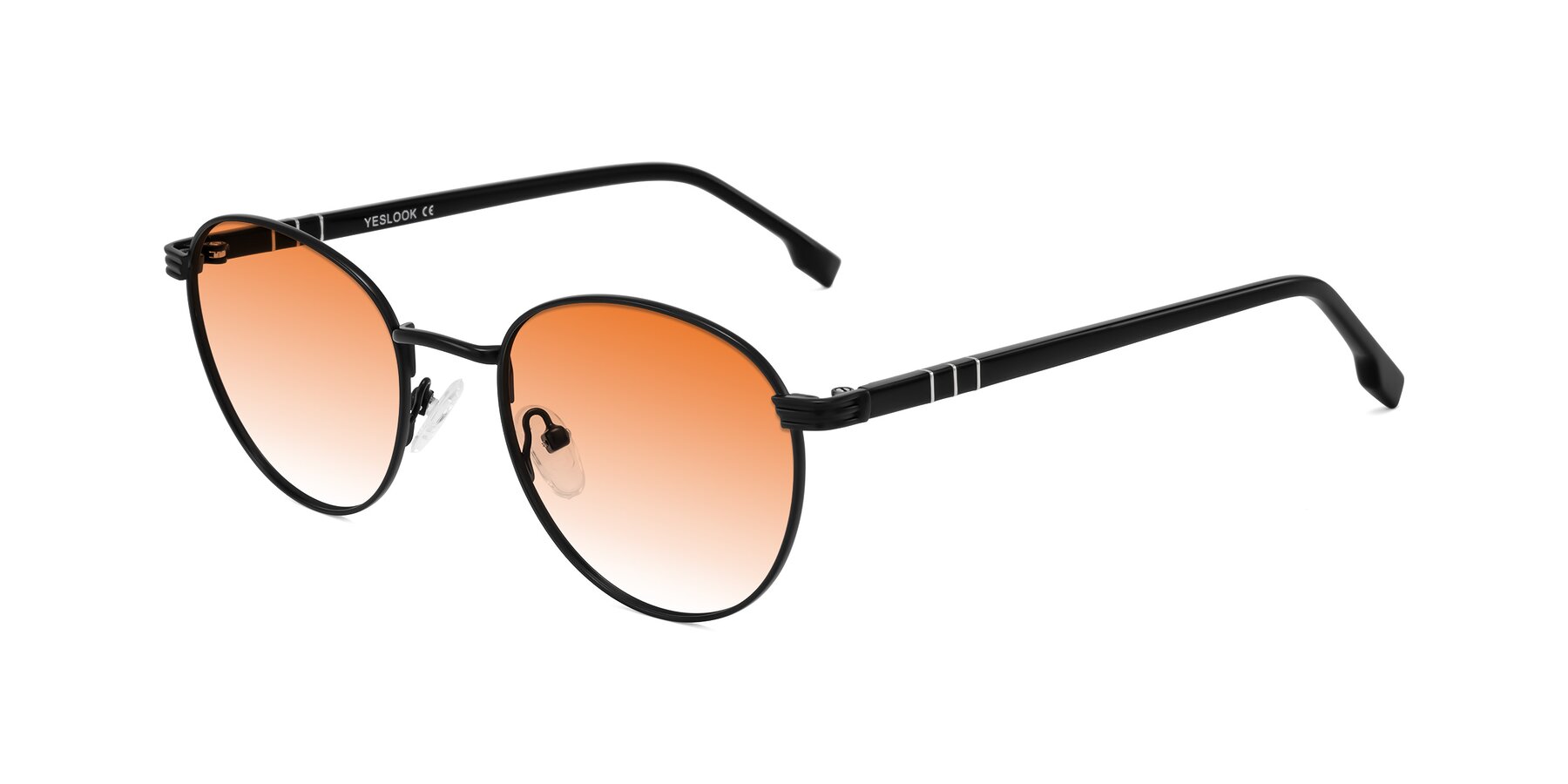Angle of Orozco in Matte Black/Black with Orange Gradient Lenses