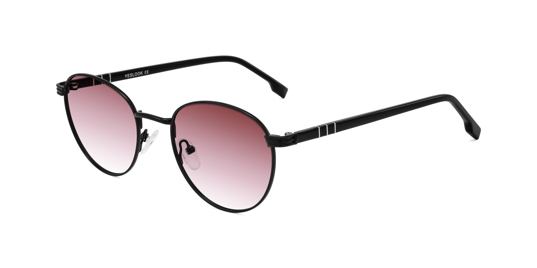 Angle of Orozco in Matte Black/Black with Garnet Gradient Lenses