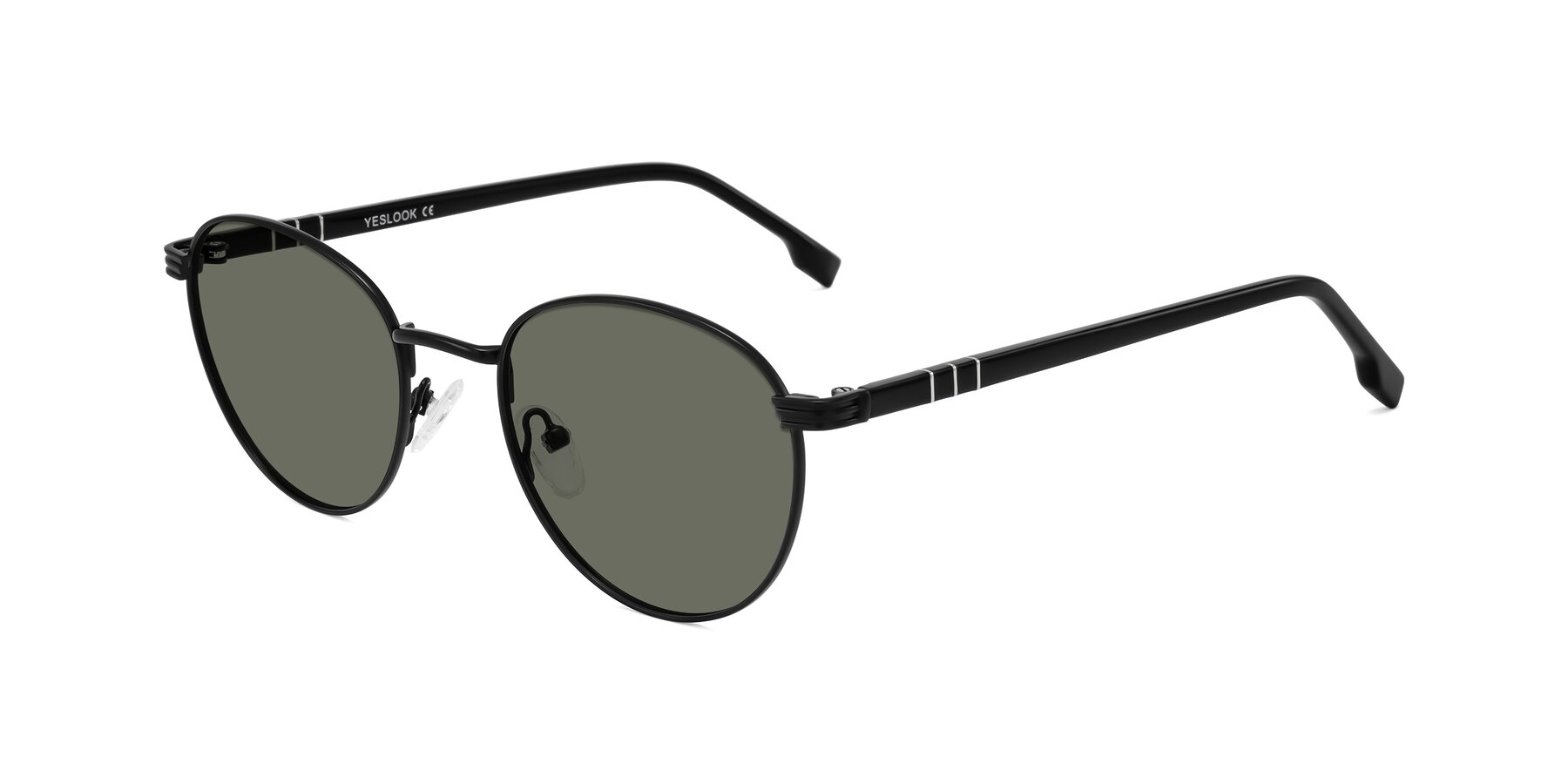 Angle of Orozco in Matte Black/Black with Gray Polarized Lenses