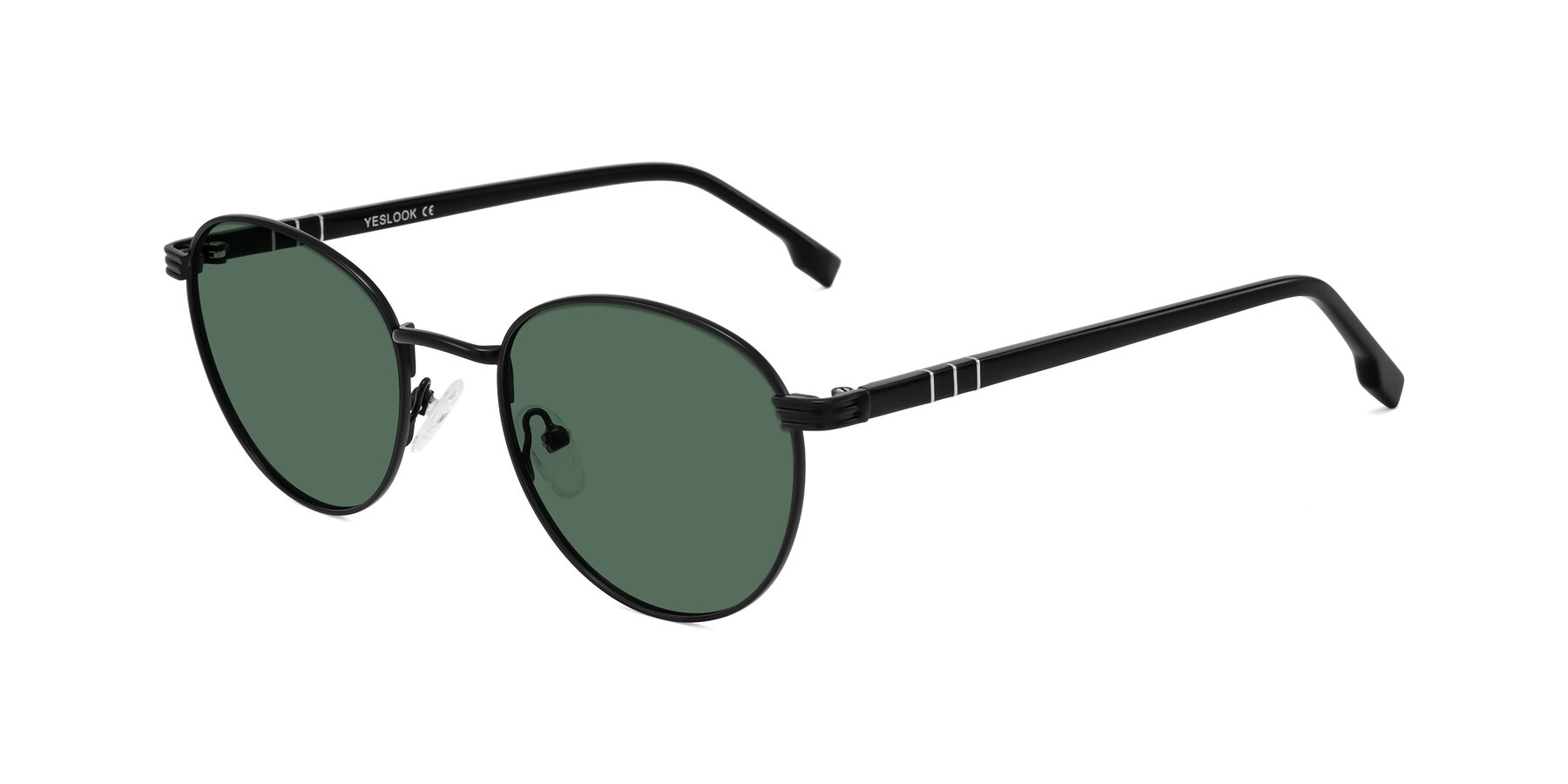 Angle of Orozco in Matte Black/Black with Green Polarized Lenses