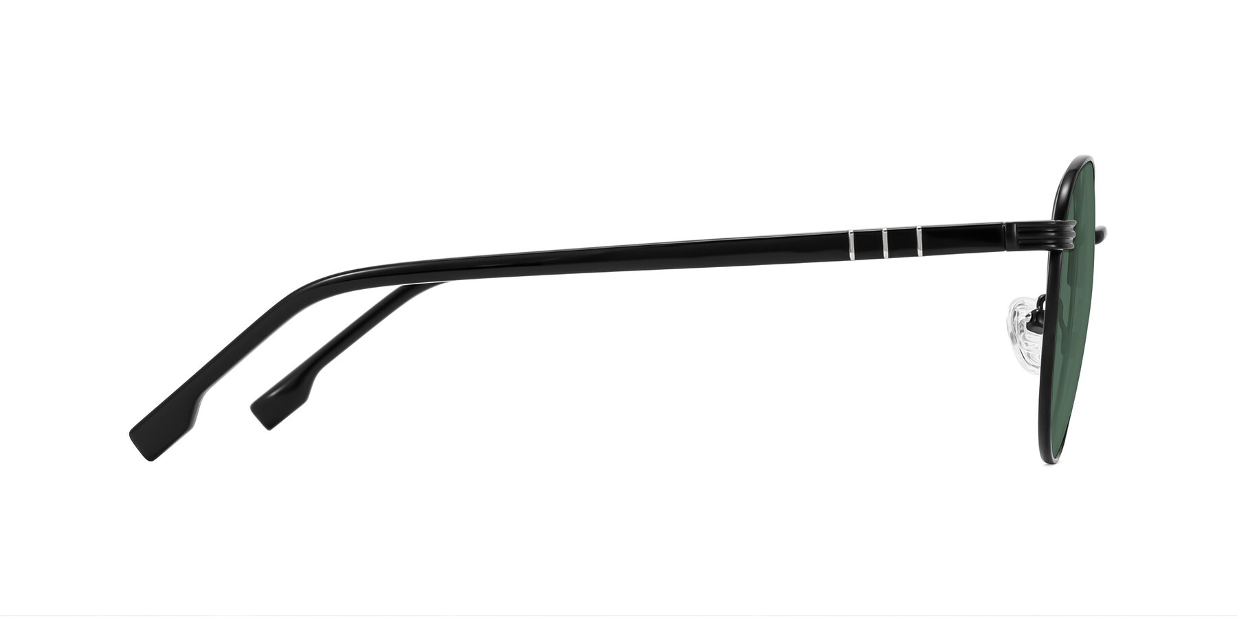 Side of Orozco in Matte Black/Black with Green Polarized Lenses