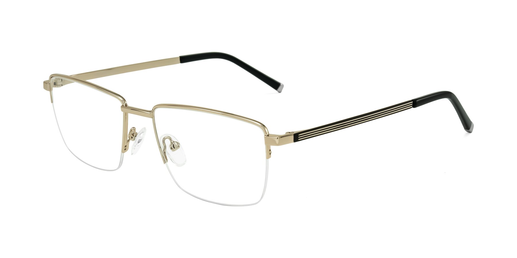 Angle of Sungi in Gold with Clear Eyeglass Lenses