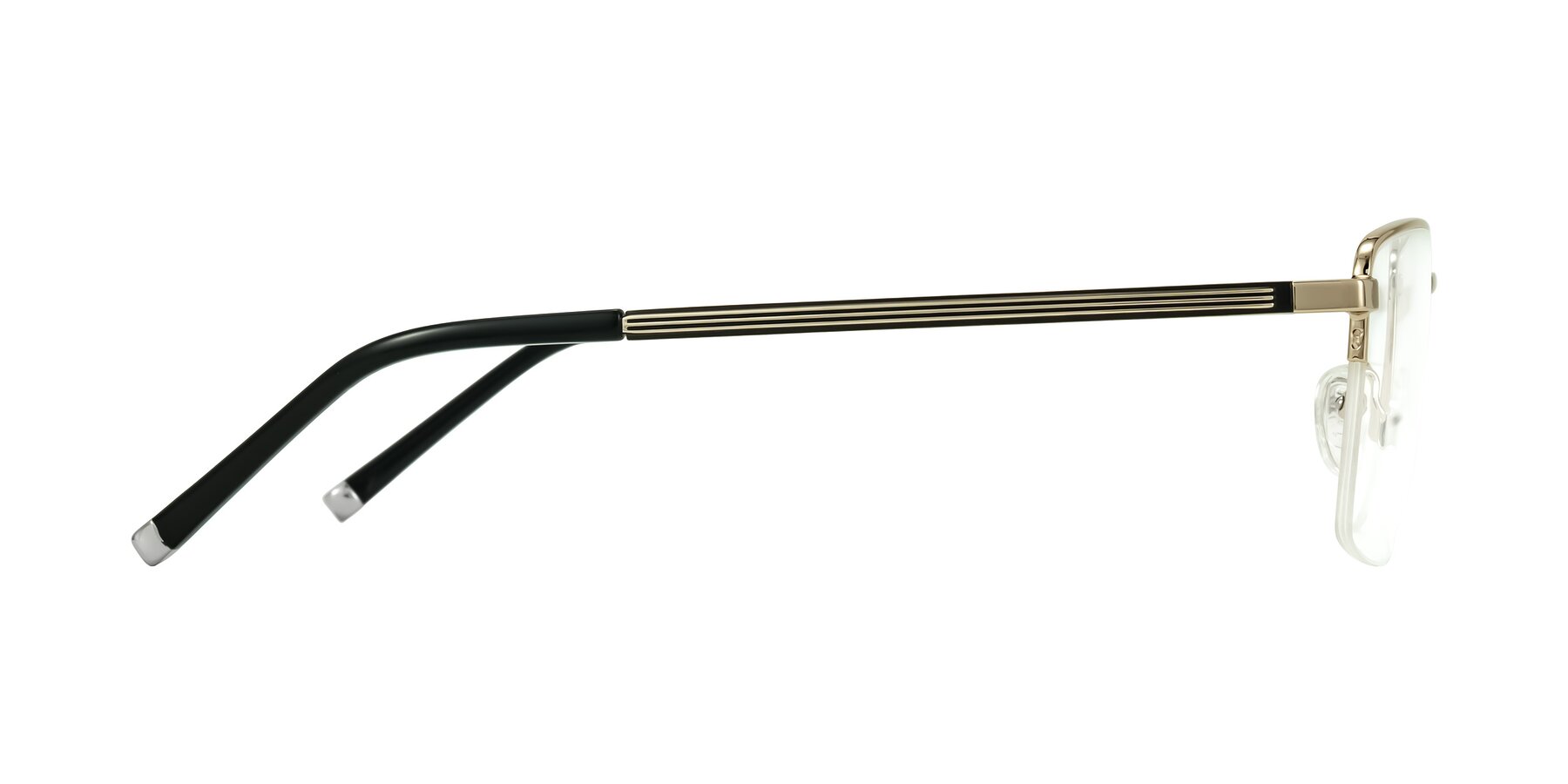 Side of Sungi in Gold with Clear Eyeglass Lenses