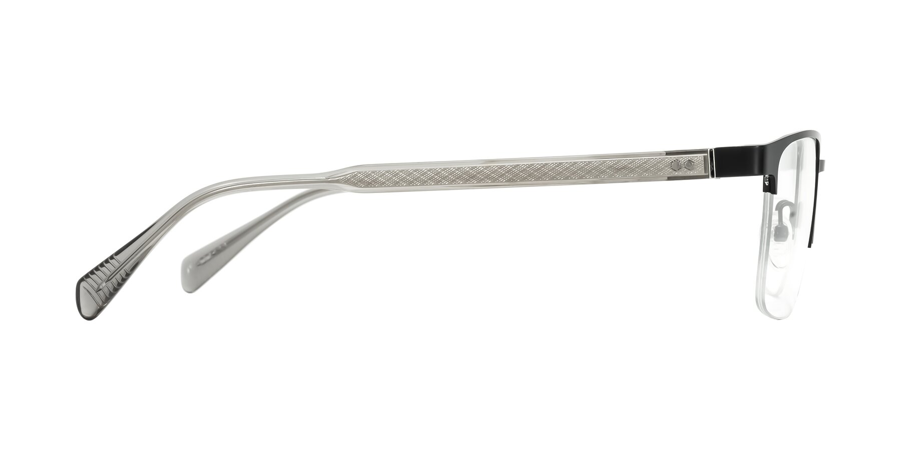 Side of Tunt in Matte Black with Clear Eyeglass Lenses