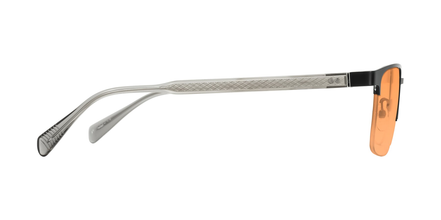 Side of Tunt in Matte Black with Medium Orange Tinted Lenses