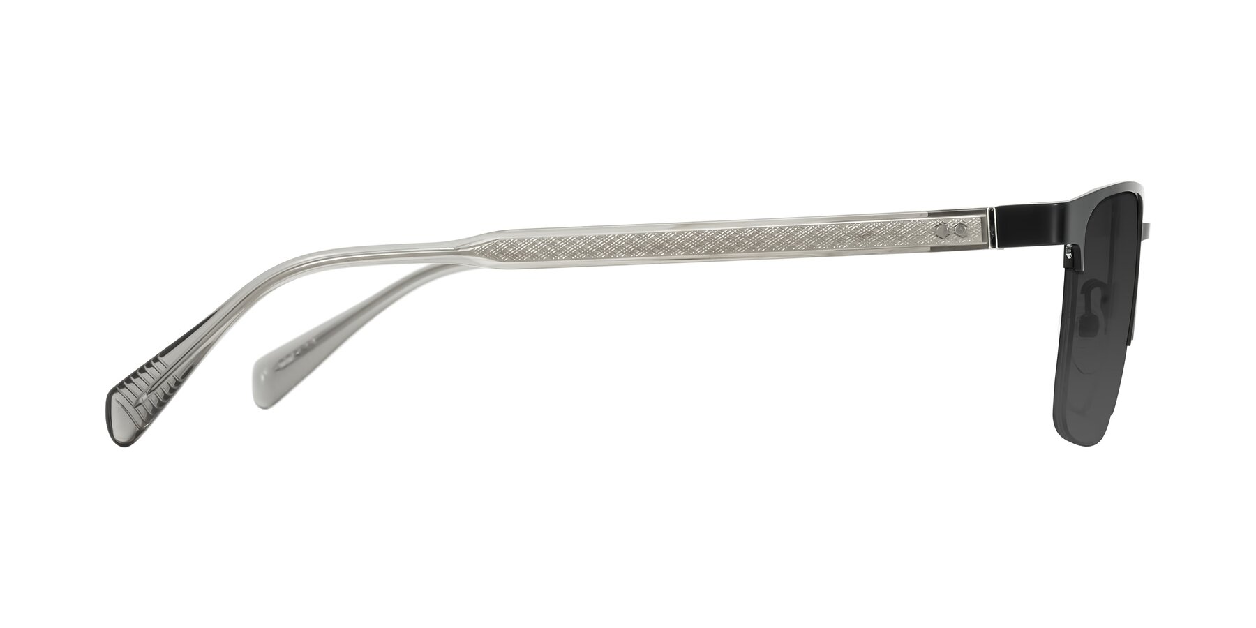 Side of Tunt in Matte Black with Gray Tinted Lenses