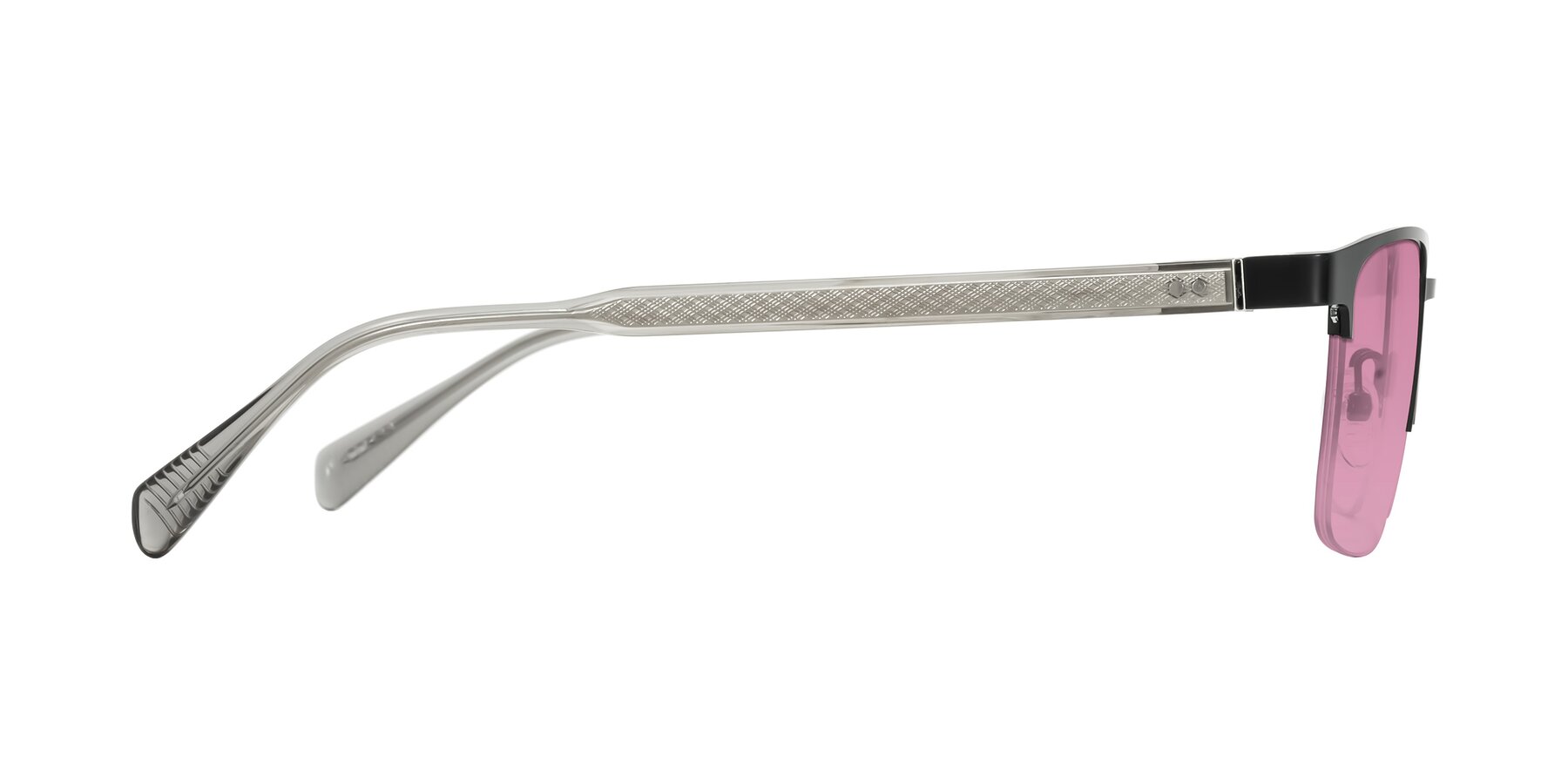 Side of Tunt in Matte Black with Medium Wine Tinted Lenses