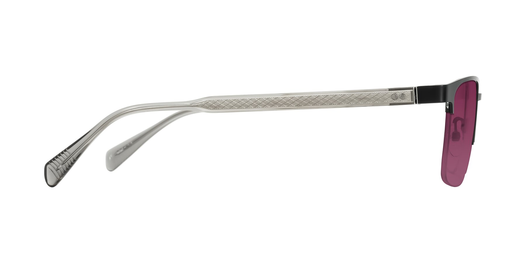 Side of Tunt in Matte Black with Wine Tinted Lenses