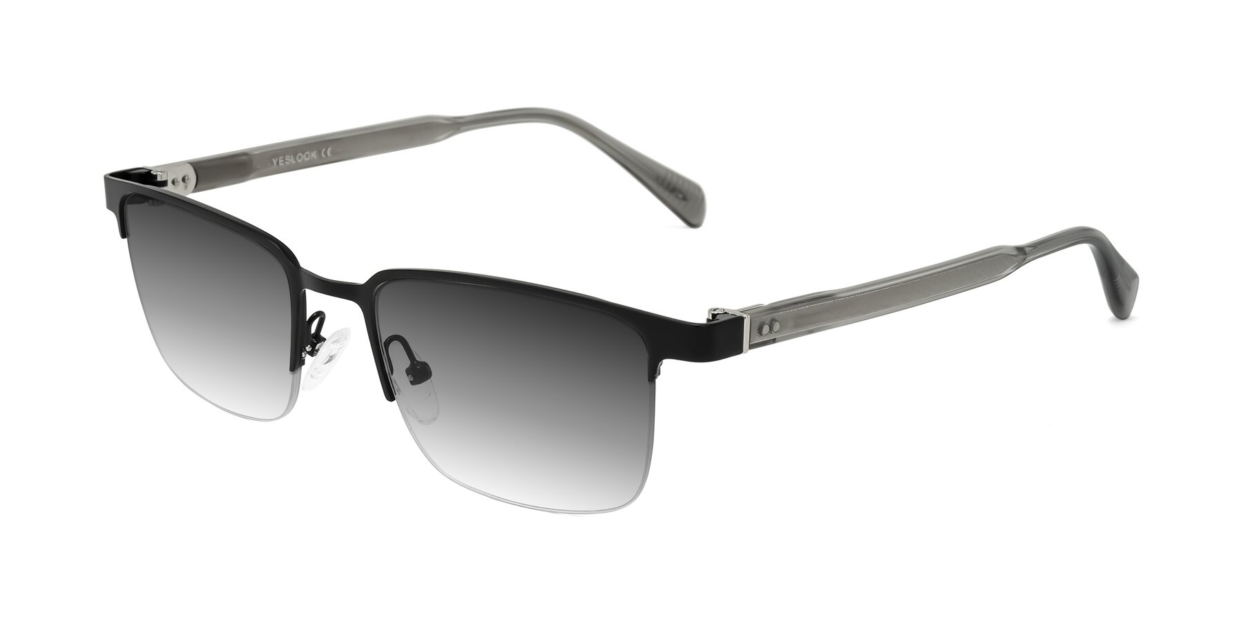 Angle of Tunt in Matte Black with Gray Gradient Lenses