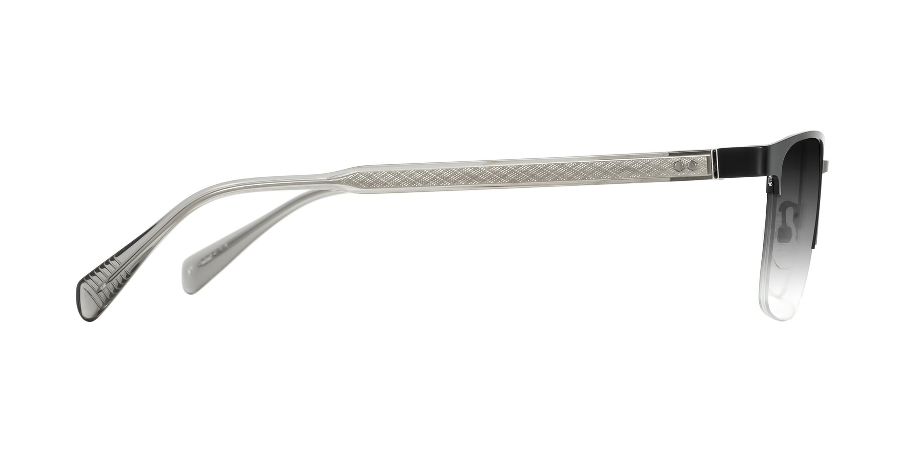 Side of Tunt in Matte Black with Gray Gradient Lenses
