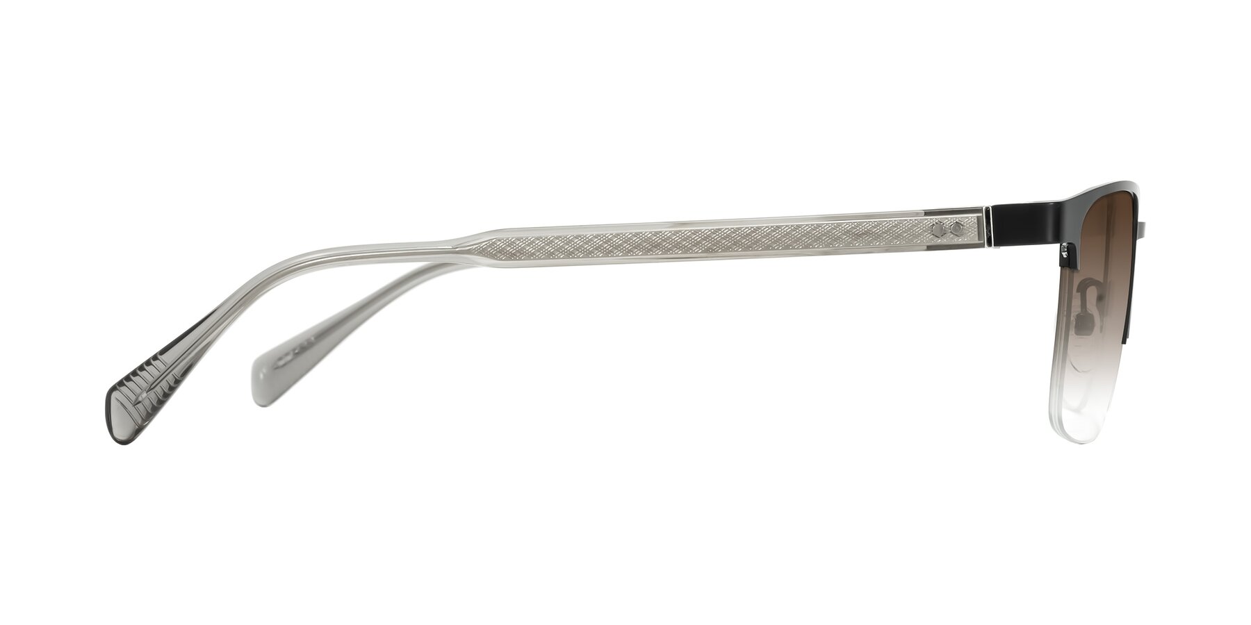 Side of Tunt in Matte Black with Brown Gradient Lenses