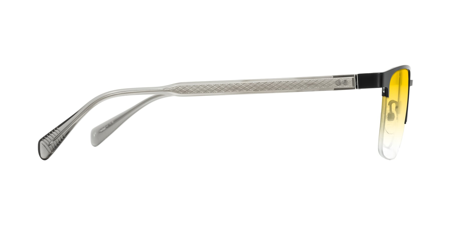 Side of Tunt in Matte Black with Yellow Gradient Lenses