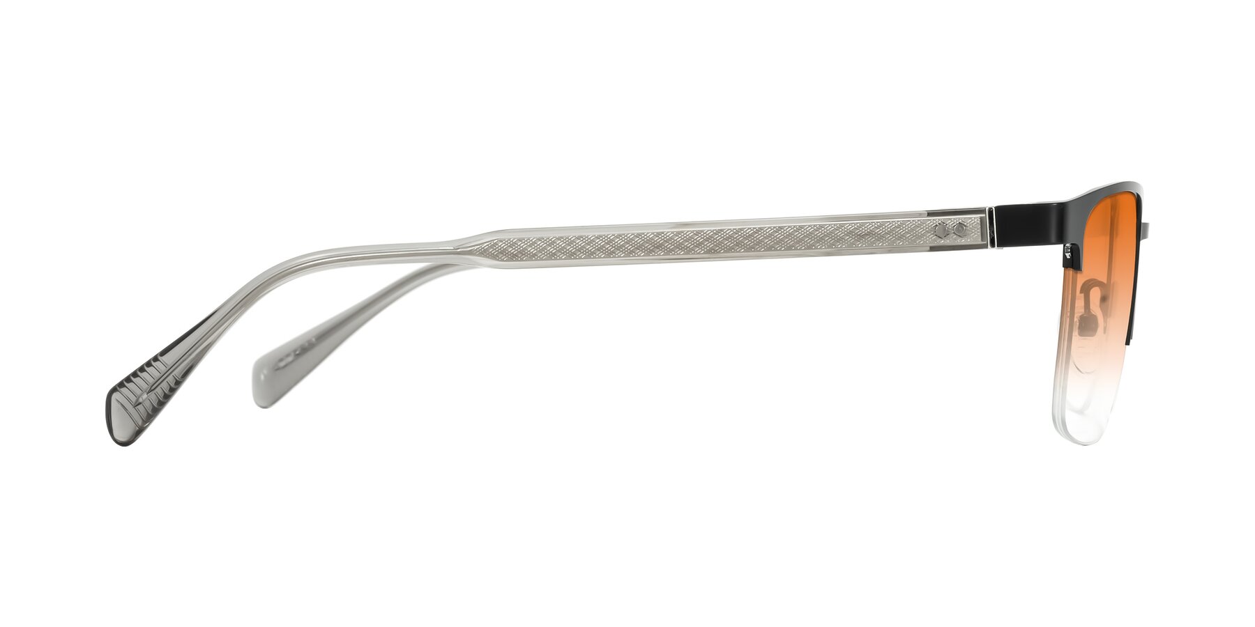 Side of Tunt in Matte Black with Orange Gradient Lenses