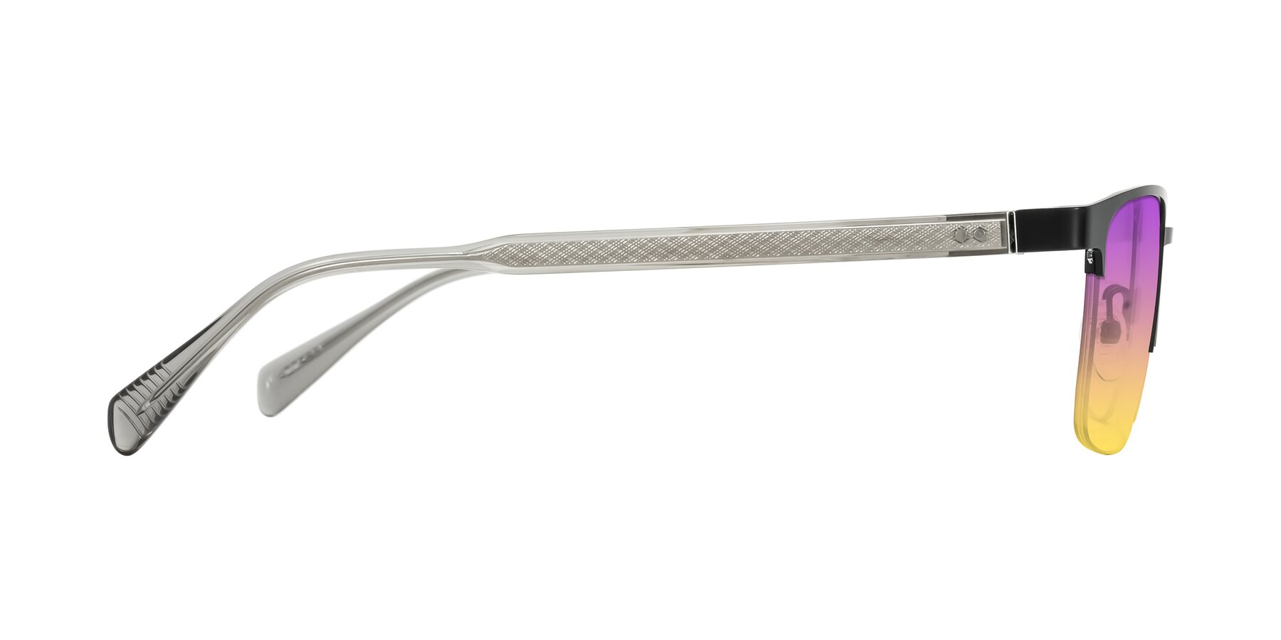 Side of Tunt in Matte Black with Purple / Yellow Gradient Lenses