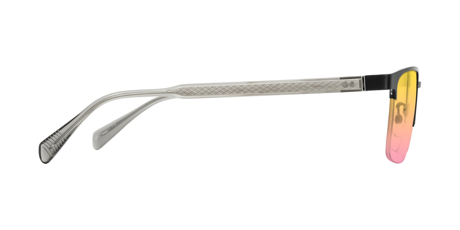 Side of Tunt in Matte Black with Yellow / Pink Gradient Lenses