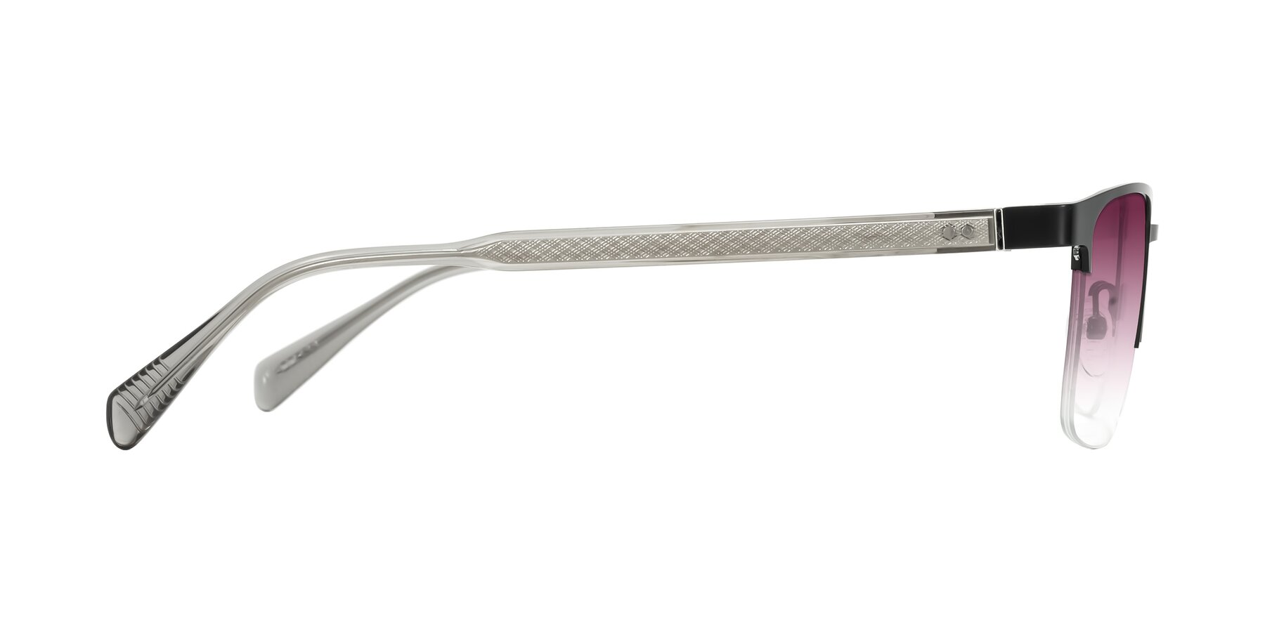 Side of Tunt in Matte Black with Wine Gradient Lenses