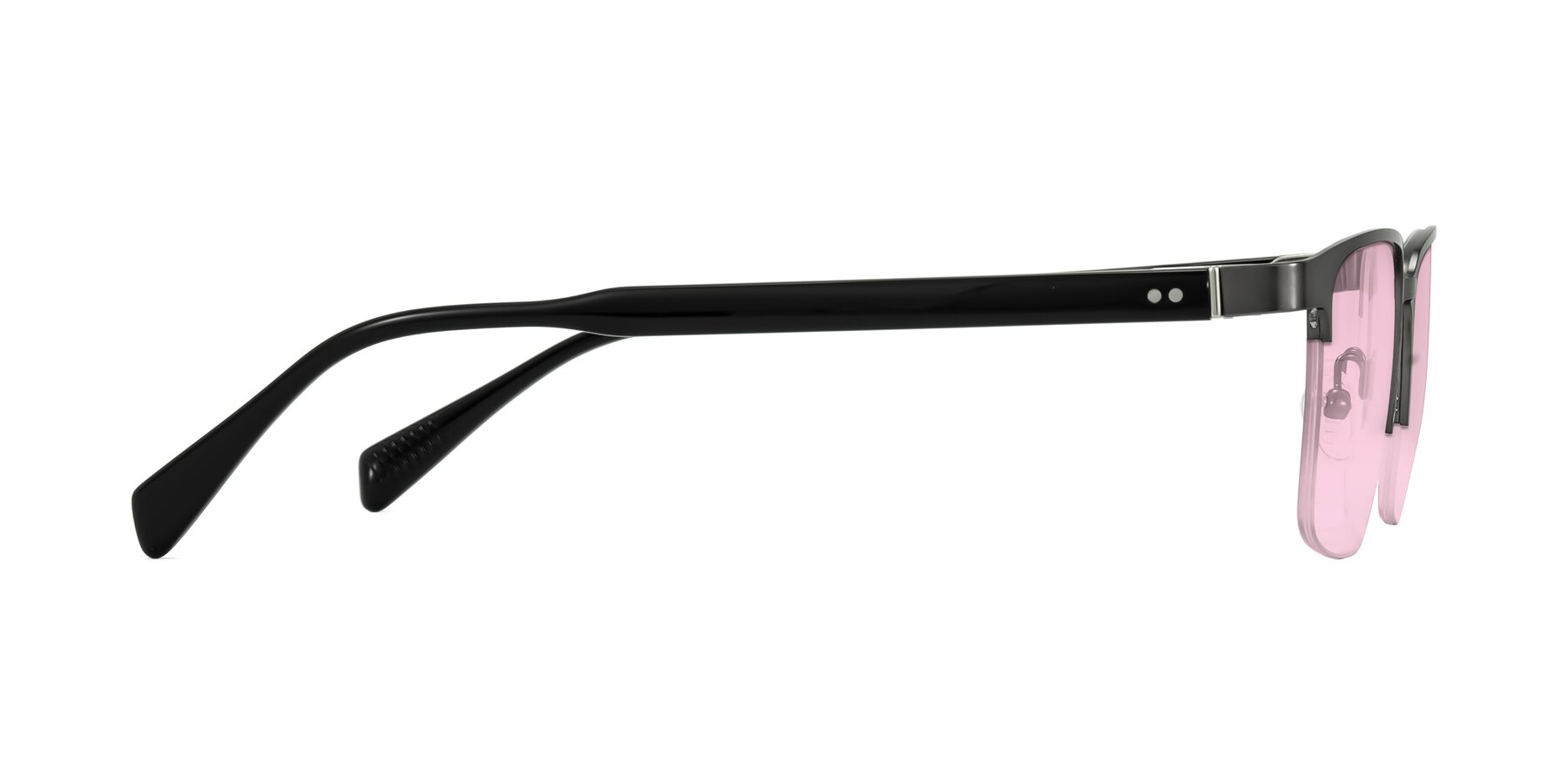 Side of Tunt in Matte Gunmetal with Light Pink Tinted Lenses