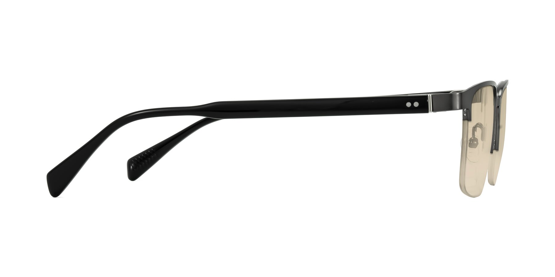 Side of Tunt in Matte Gunmetal with Light Brown Tinted Lenses