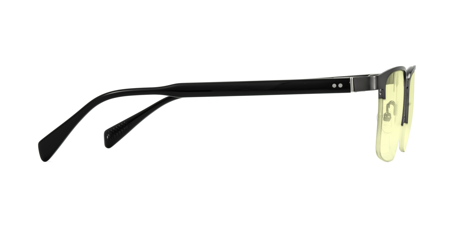 Side of Tunt in Matte Gunmetal with Light Yellow Tinted Lenses