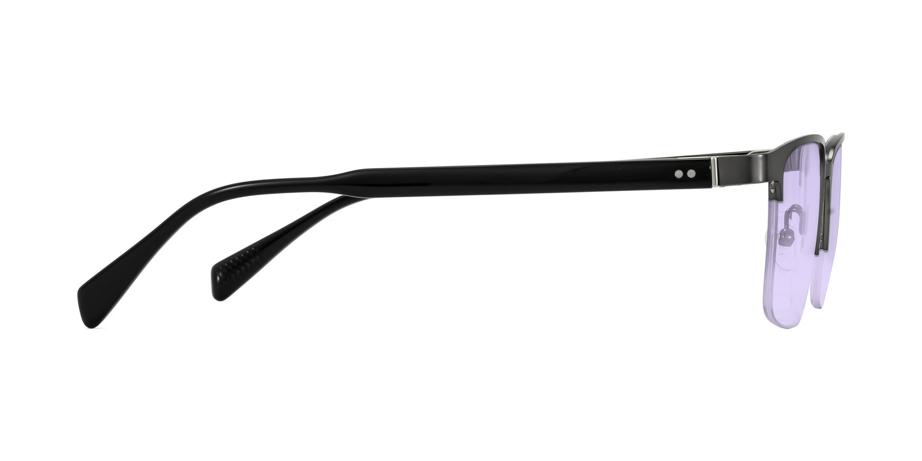 Side of Tunt in Matte Gunmetal with Light Purple Tinted Lenses