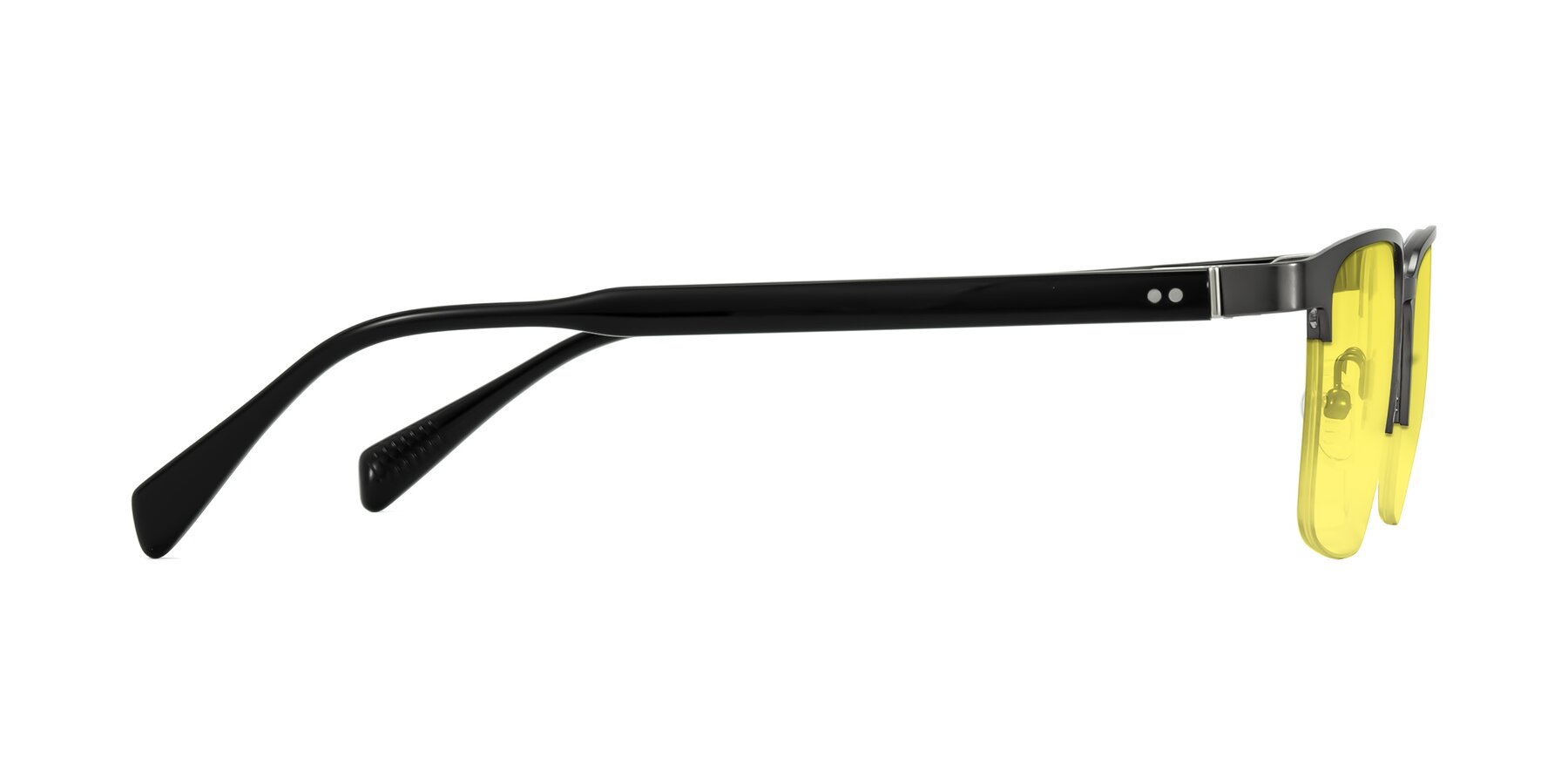 Side of Tunt in Matte Gunmetal with Medium Yellow Tinted Lenses