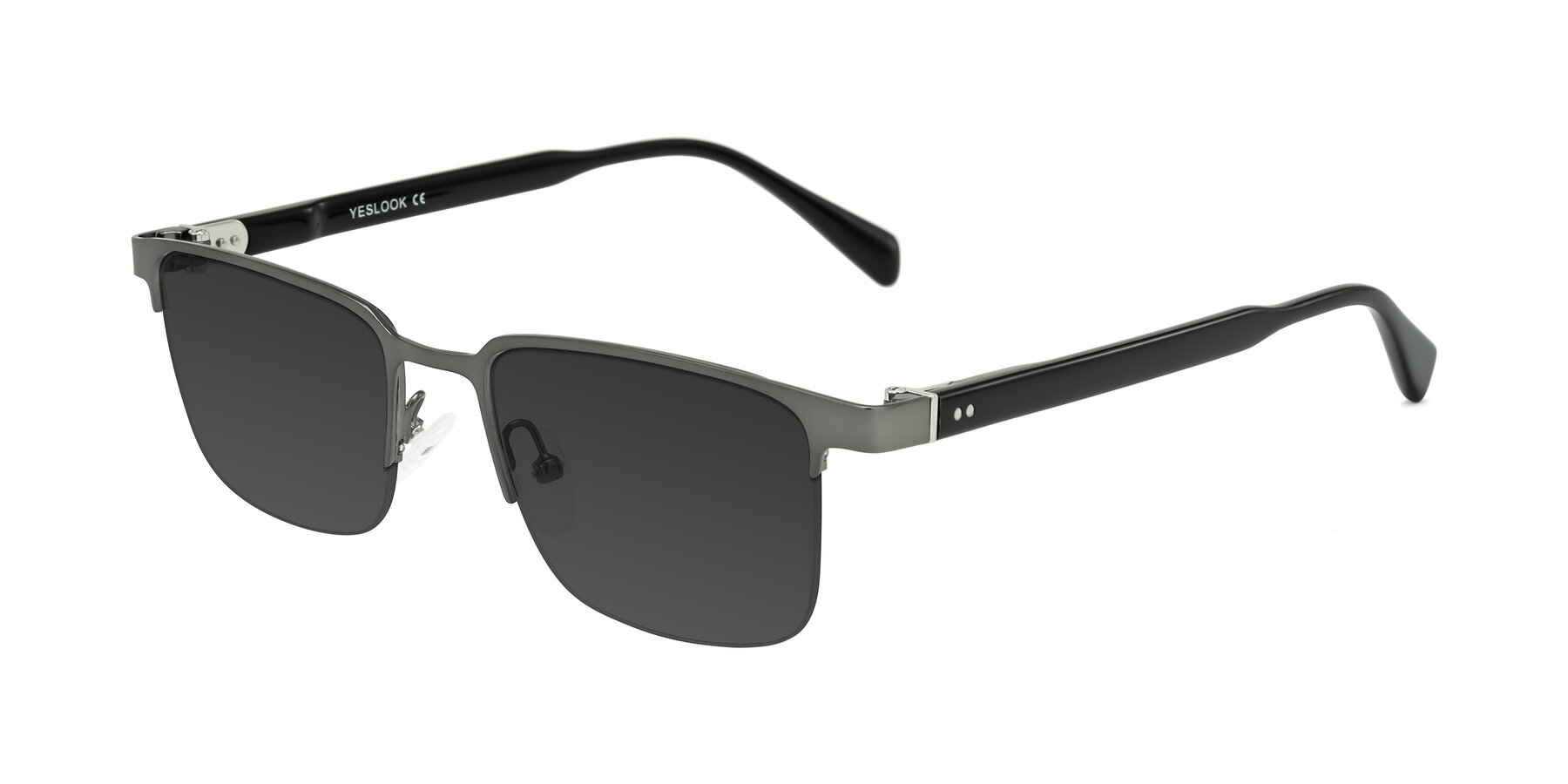 Angle of Tunt in Matte Gunmetal with Gray Tinted Lenses